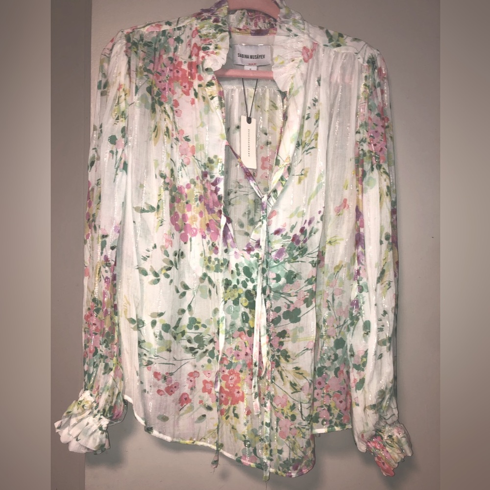 Sabina Musayev - Anthropologie floral flowy top